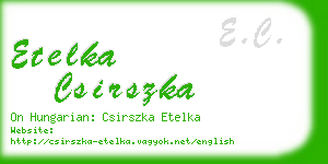 etelka csirszka business card